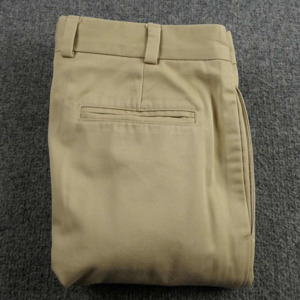 Bills Khakis Pants Mens 34x30 Tan Pleated Cuffed Twill Chinos Made In USA Khaki